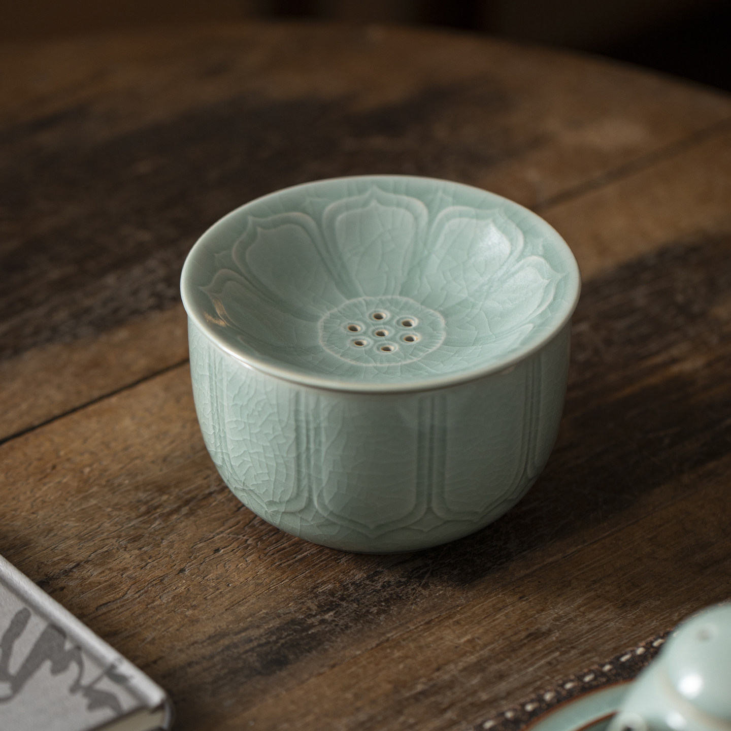 宋式汝窑莲瓣建水天青釉开片可养冰裂纹茶渣缸一体滤茶器茶具配件,餐饮具,茶道/零配,淘宝优惠券,粉丝福利购,淘宝优惠卷