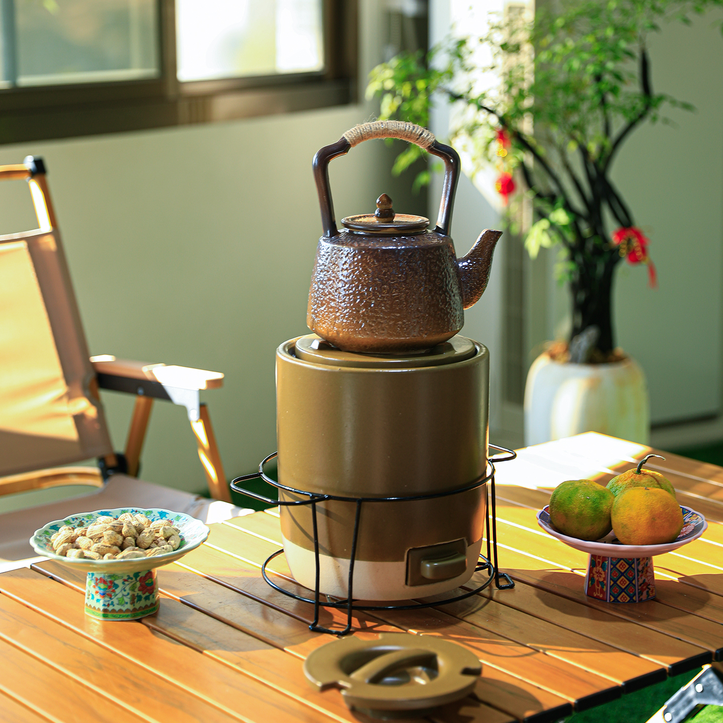 五代草木绿富强炭炉围炉煮茶烤炉