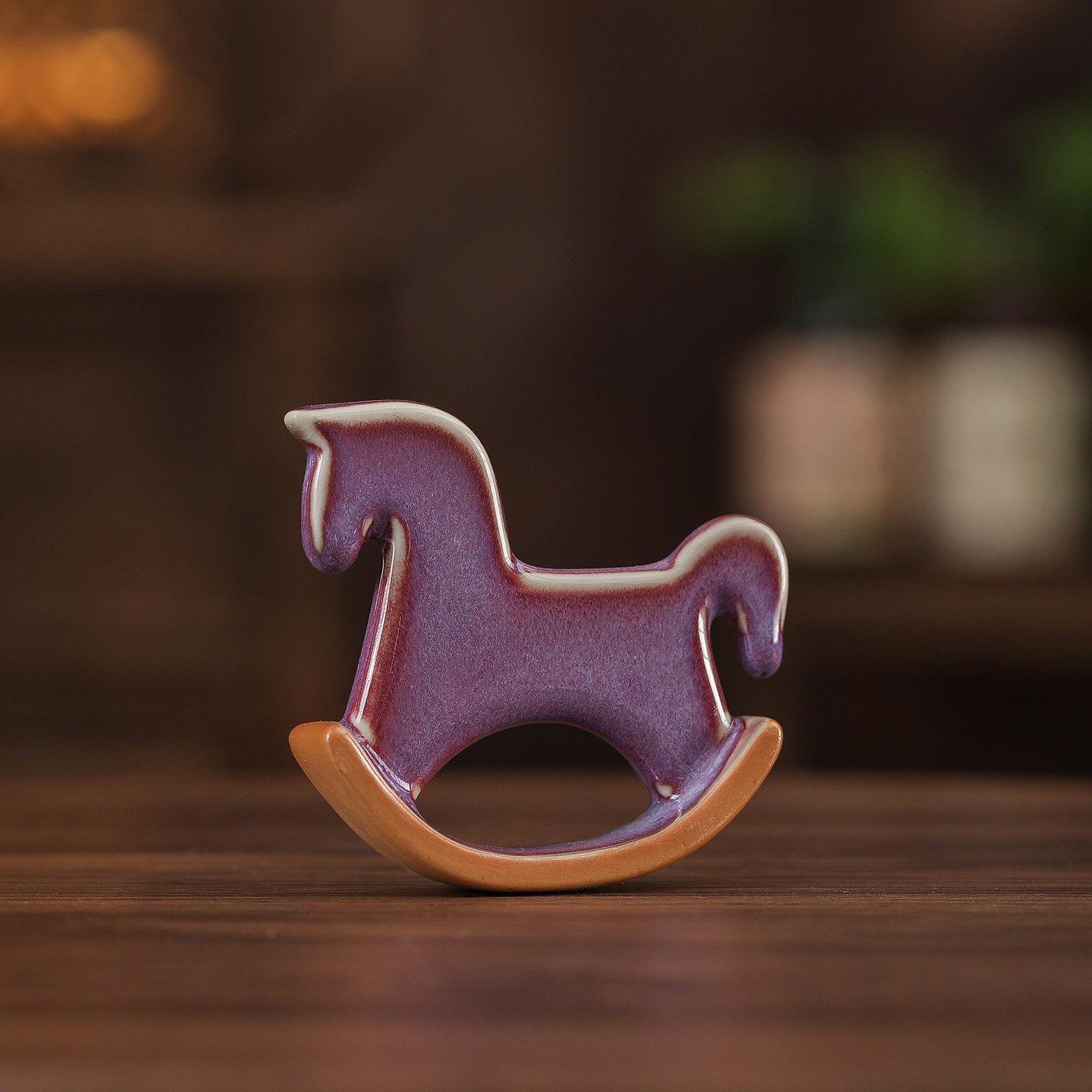 创意可爱钧瓷摇摇马小茶宠陶瓷茶桌小摆件马年吉祥物国风精品茶玩,餐饮具,茶宠摆件,淘宝优惠券,粉丝福利购,淘宝优惠卷