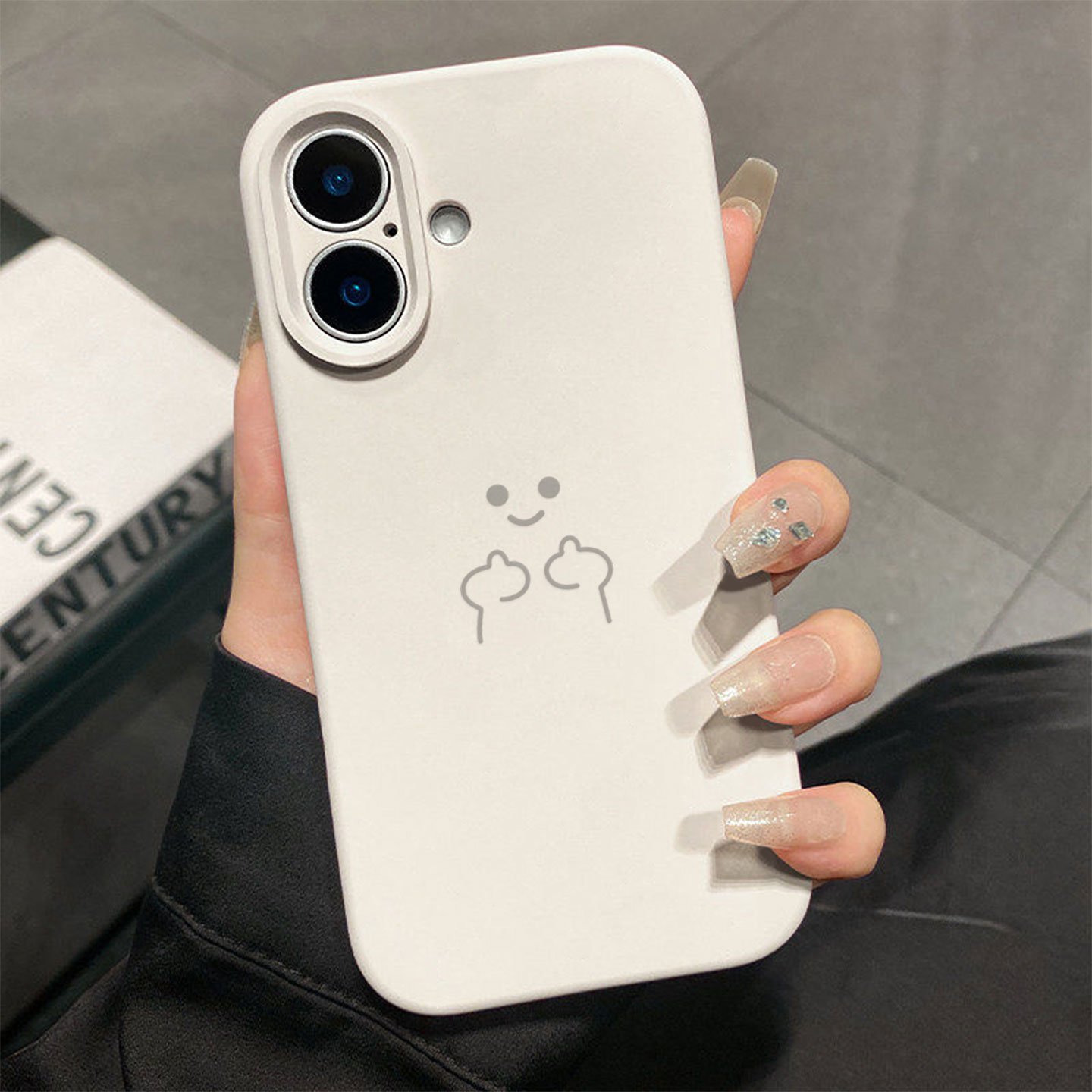 竖大拇指小人适用于苹果17promax手机壳液态硅胶iPhone16pro保护套情侣15新款创意14超好看独特13全包12超火