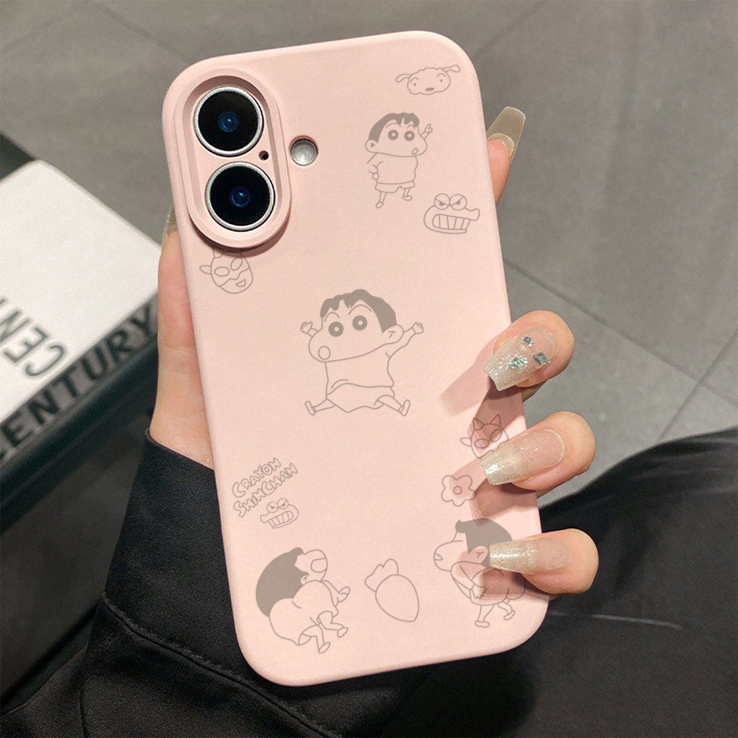 萌趣小新萝卜适用于苹果17promax手机壳液态硅胶iPhone16pro保护套情侣15新款创意14超好看独特13全包12超火