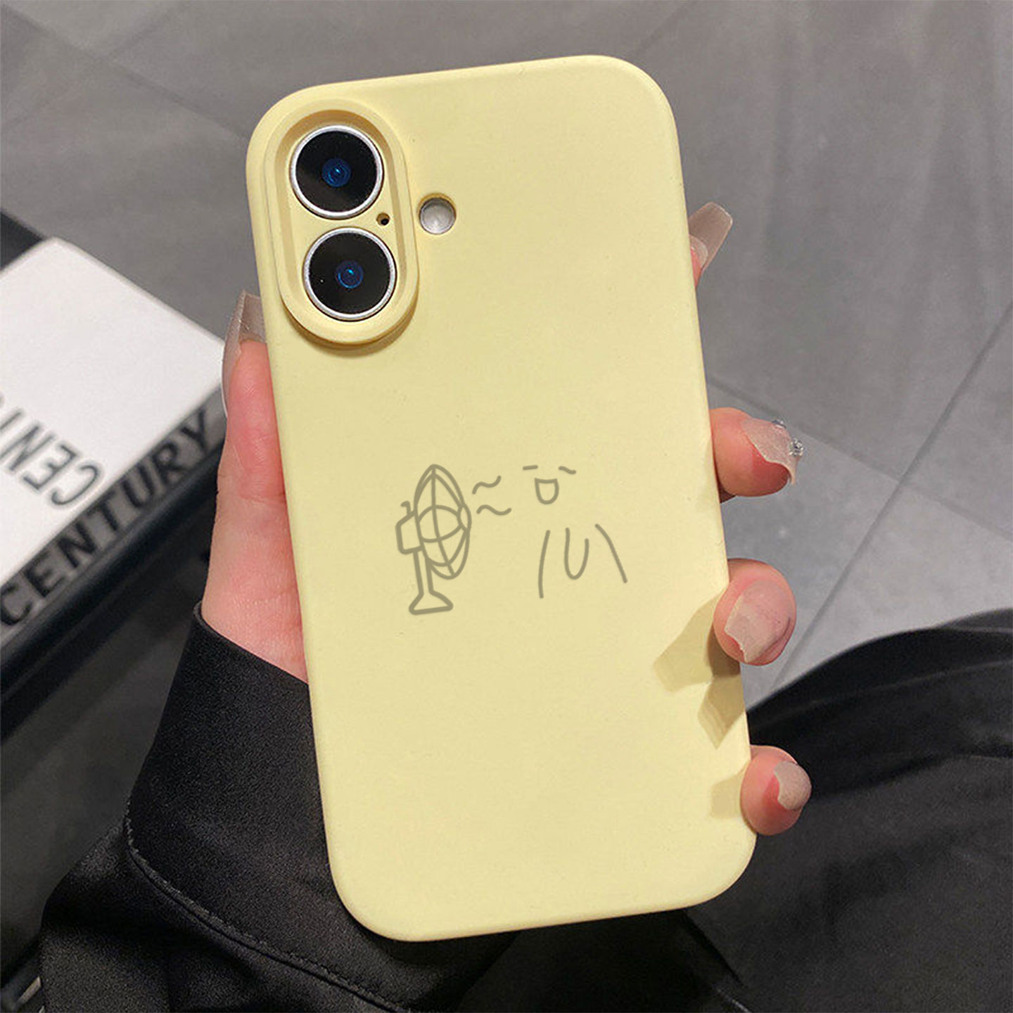 吹风扇小人适用于苹果17promax手机壳液态硅胶iPhone16pro保护套情侣15新款创意14超好看独特13全包12超火软