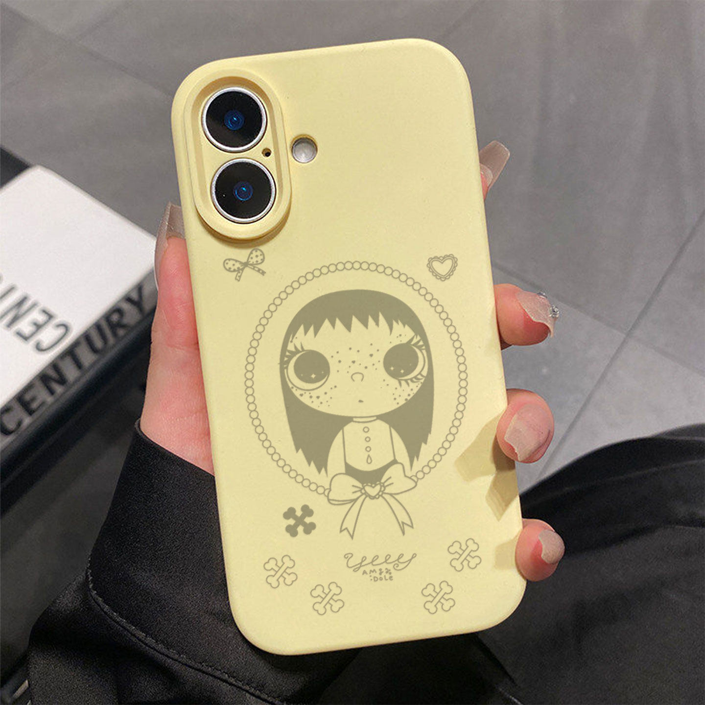 爱心珍珠小玉适用于苹果17promax手机壳液态硅胶iPhone16pro保护套情侣15新款创意14超好看独特13全包12超火