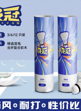 及冠羽毛球耐打儿童小学生练习