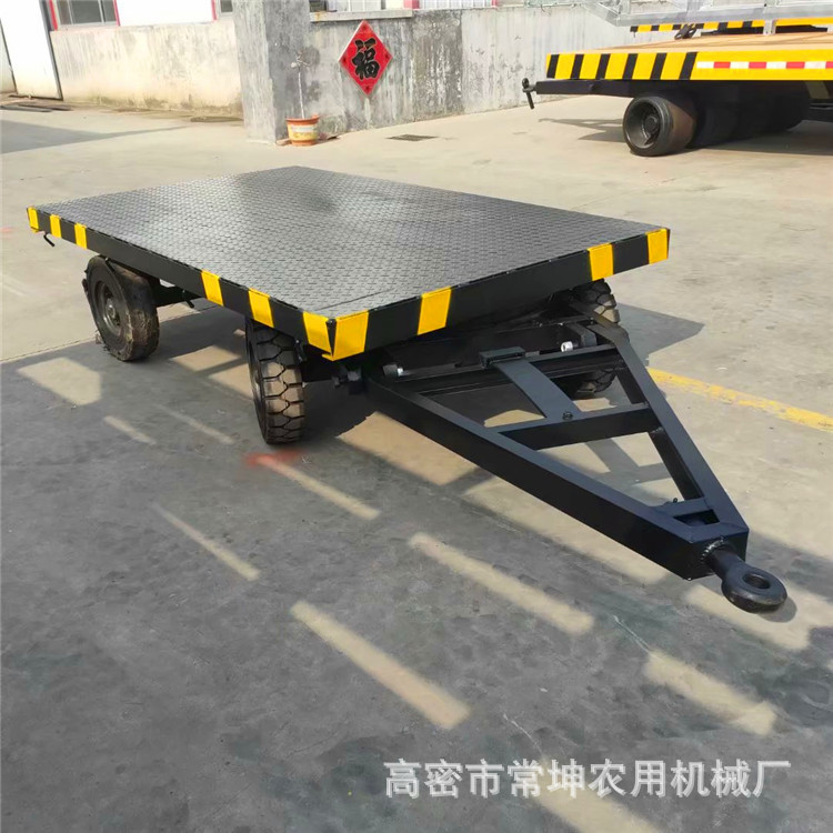 3吨平板拖车  后置工具箱全挂车  物流牵引平板车非标定/制运输车