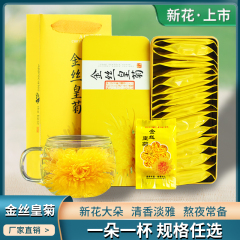 菊花茶金丝皇菊黄菊一朵一杯熬夜贡菊泡水喝的东西独立小包装胎菊