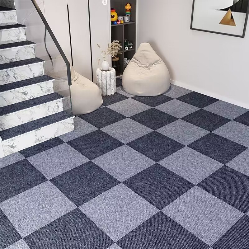 办公室地b毯全铺商用大面积水泥地直接铺自粘地毯卧室拼接方块地