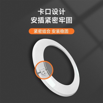 厨房排烟管装饰h圈玻璃墙孔遮挡盖板抽烟机吊顶烟道宽边美化罩神