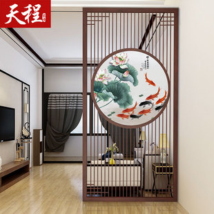 屏风实木花格m隔断墙进门入户玄关家用酒店遮挡简约镂空背 新中式