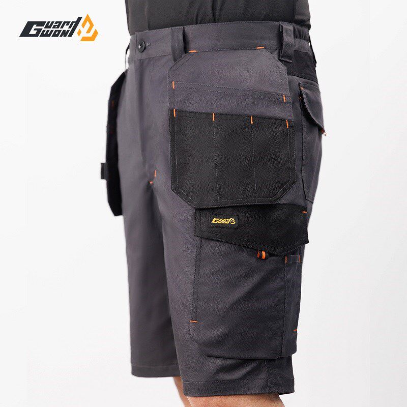 工作短裤男夏季薄款劳保服工厂车间耐磨L汽配汽修机修男五分裤