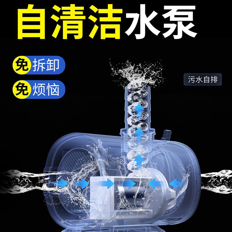 圆形鱼缸过滤器净水循环三合一小型内F挂式增氧古法种植鱼缸过滤