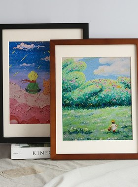 实木装裱画框8K开4k相框挂墙24寸20海报儿童拼图框架AV3定制a4外