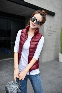 轻薄羽绒马甲特大号男女背心加肥加D大码超轻便超薄款羽绒服妈妈