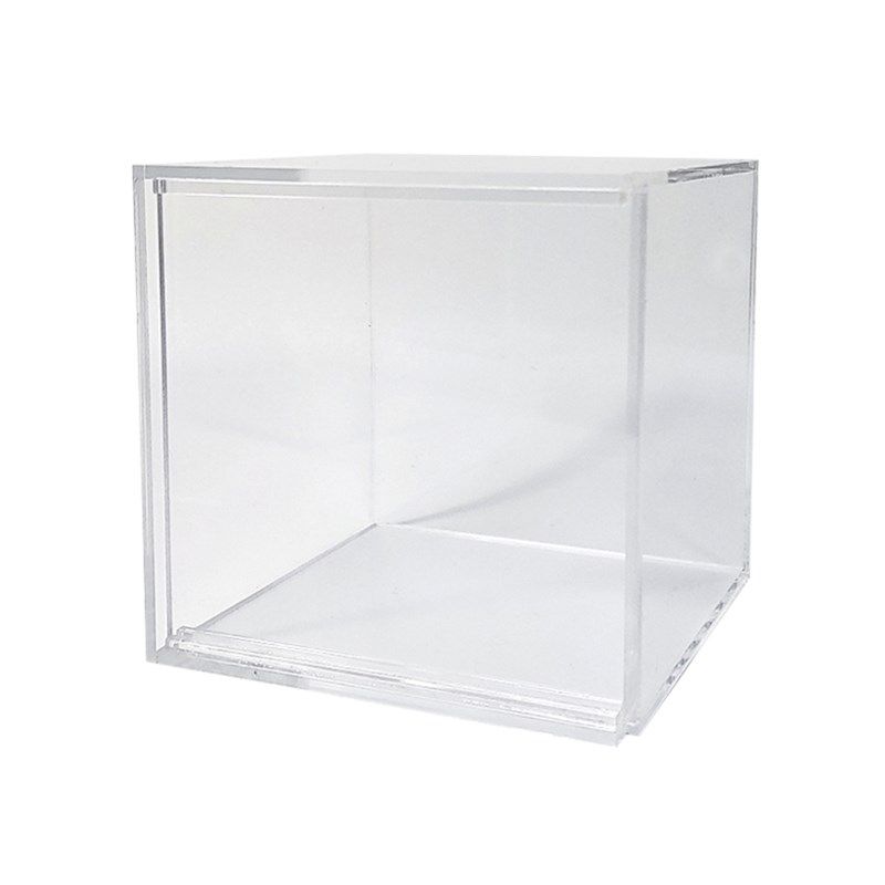 透明压克力滑盖收纳盒轻奢推拉展示盒防尘罩保护S盒翻盖收纳箱定