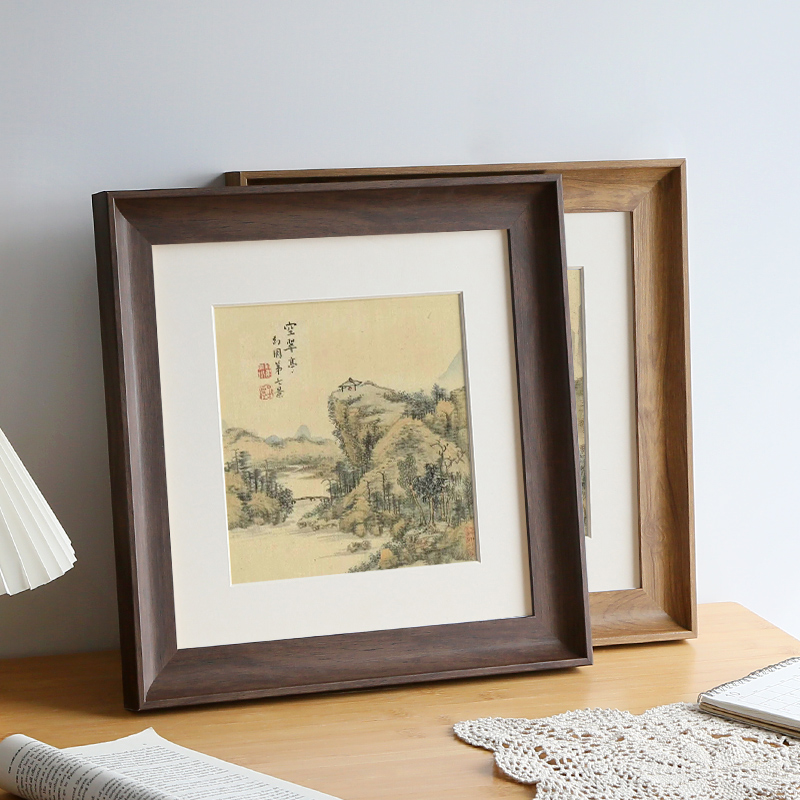 美式简约田园素描书m法装裱画框油画相框挂墙4开8k手绘外框定制A4