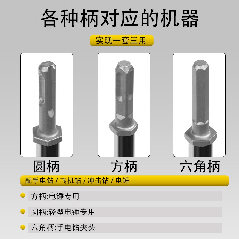 六角电钻搅拌杆双山n螺纹钢打水泥腻子粉混凝土加粗方头电锤打灰