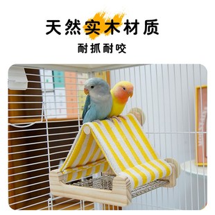 新款鹦鹉帐篷木屋夏季透气u躲避屋休息互动站台耐啃咬鸟窝鸟笼配