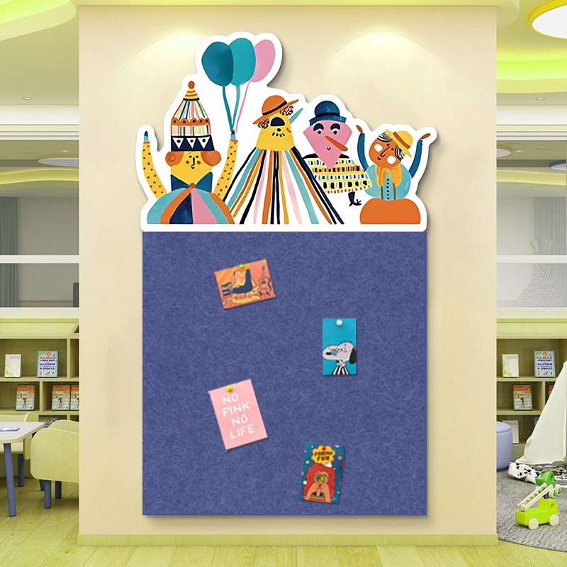 画室布置美术室幼儿园环创毛毡板培训机构班级文化墙W贴挂背景装