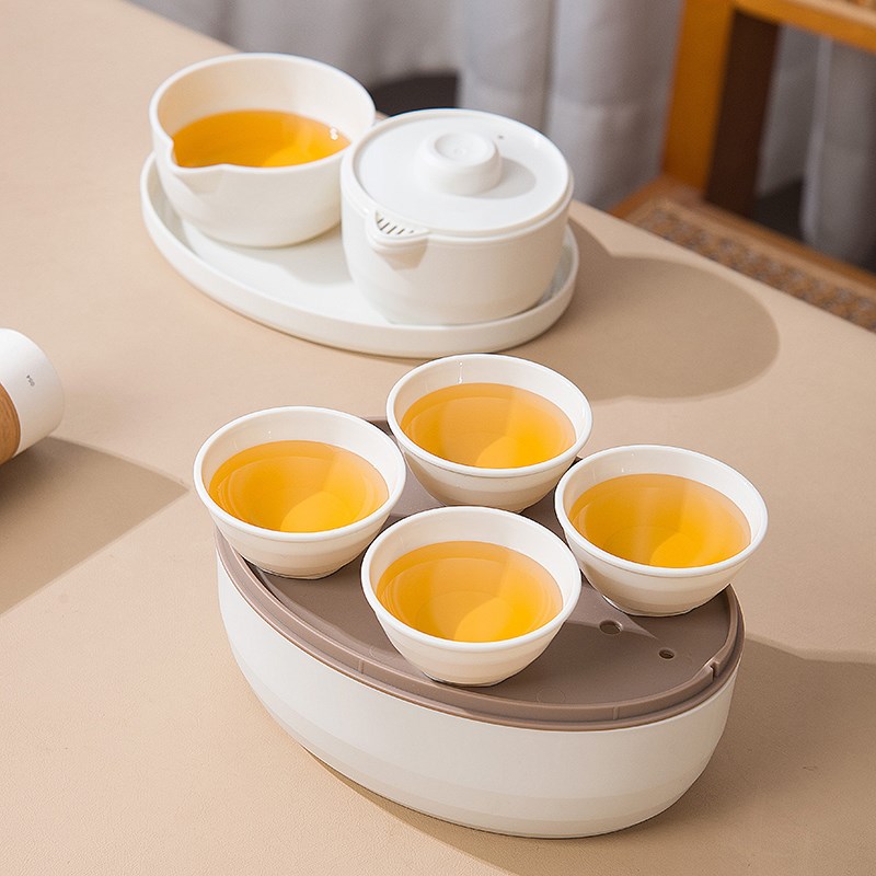 稻壳茶具一次性茶具环保茶具便携式户外旅行L套装定制logo加厚耐