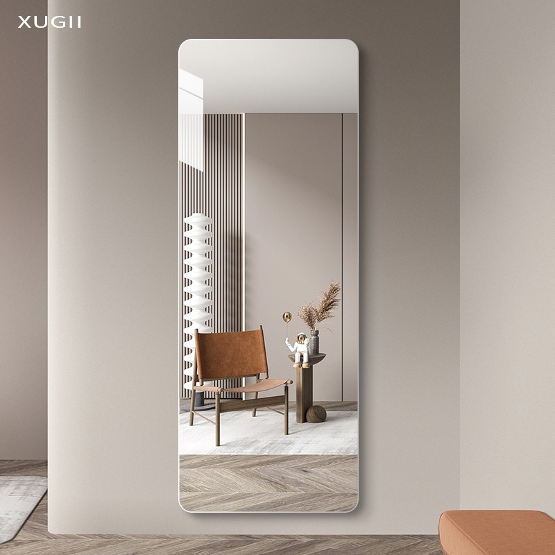 无框穿衣镜壁挂式全身镜挂墙试衣B镜墙面大镜子自粘贴家用贴墙防