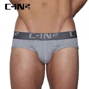 C-IN2男士3件装内裤p纯棉低腰三角内裤性感U凸舒适吊环款显大cin2