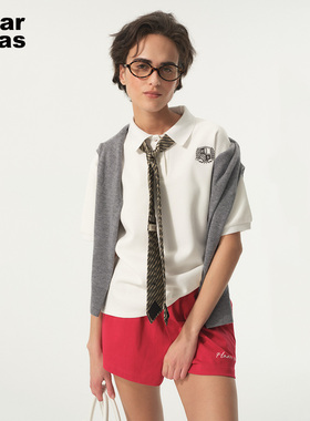 【HaarBaas】25春夏老钱松弛风百搭松紧腰针织短裤