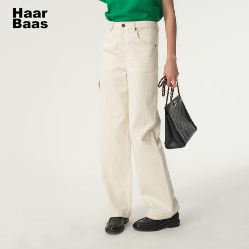 【Haar Baas】夏威夷阳光牛仔老钱经典宽腰畔直筒宽松牛仔裤