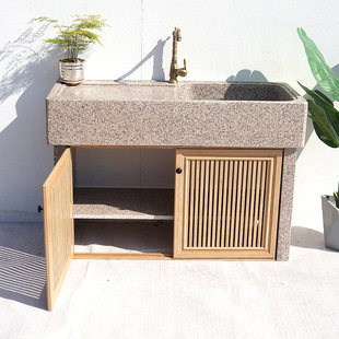 天然大理石材水池户外石头洗衣池花园庭院水槽阳台花岗岩洗手台盆