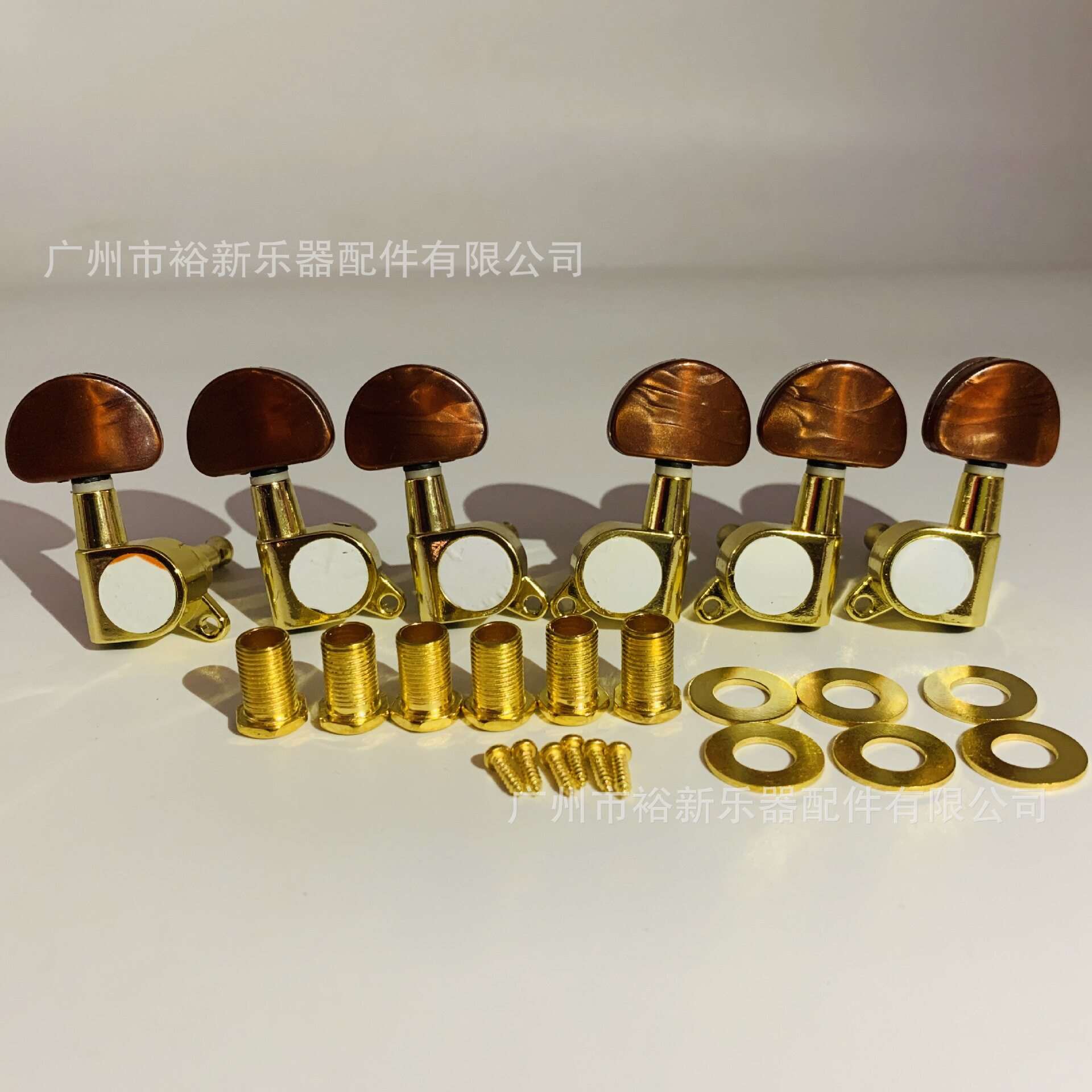 镀金玛瑙半圆全封闭电木吉他卷弦图片