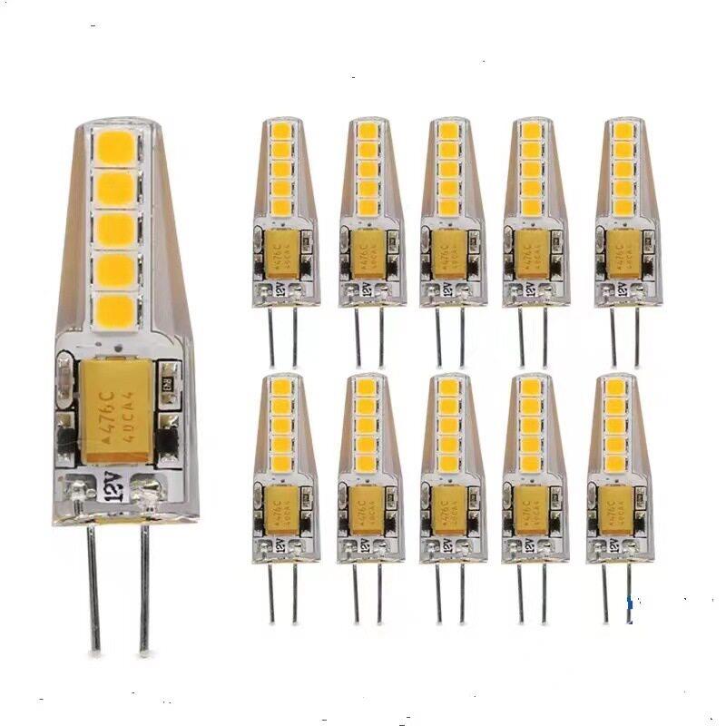 g4灯珠led光源1.5w3w亮硅胶插泡低压12v压220v玉米灯泡G4光源