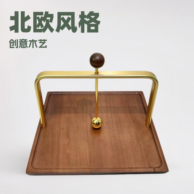 现货爆款实木方形纸巾架 酒店 餐厅 咖啡店 家用餐巾纸收纳架