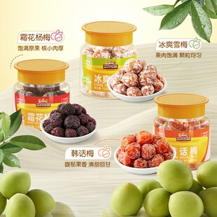 杨梅雪梅梅子零食蜜饯青梅西梅果脯 话梅 新品 三只松鼠_罐装