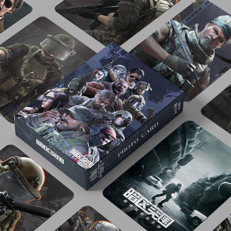 三角洲行动周边游戏暗区突围三寸盒装55张镭射LOMO卡卡册礼物