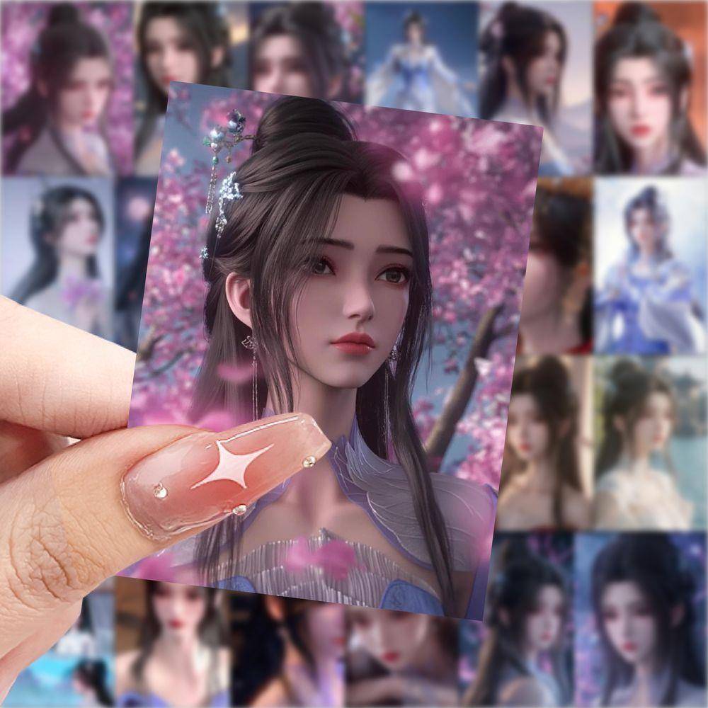 180张仙逆李慕婉贴纸国漫女神高颜值唯美ins风动漫人物桌面笔记本