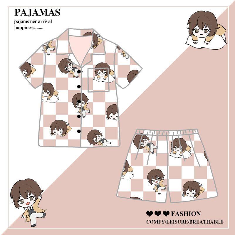 文豪野犬太宰治睡衣夏痛衣卡通动漫cos男女二次元同人家居服套装