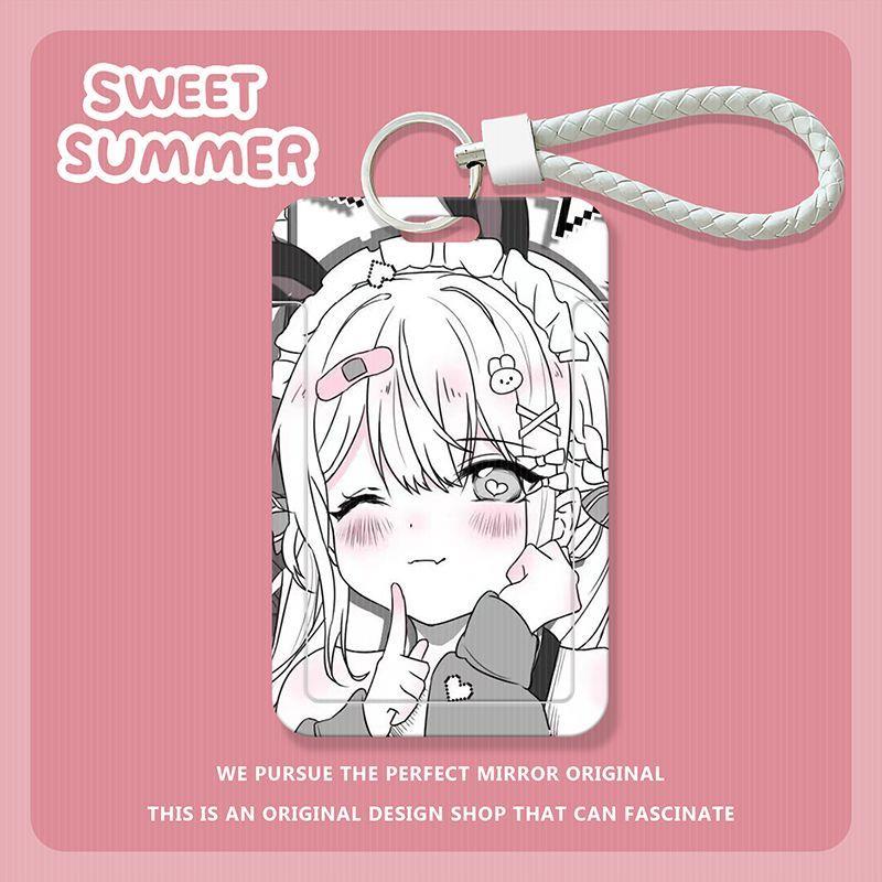 二次元动漫学生滑盖卡套饭卡公交卡身份证件保护套门禁卡校园收纳