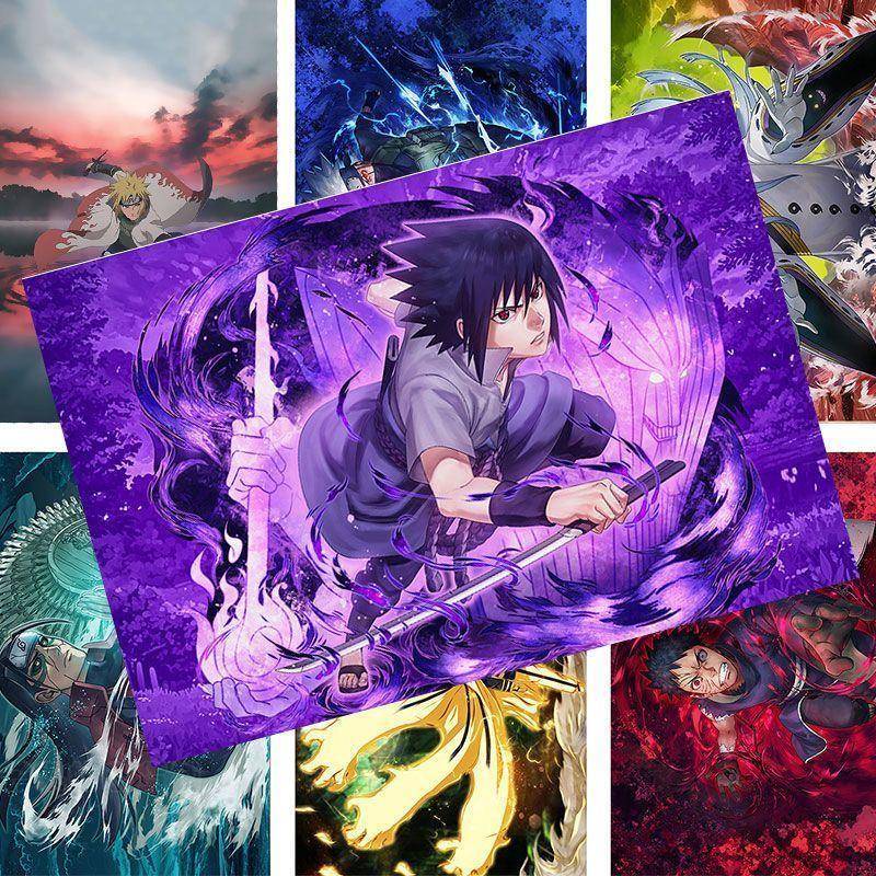 火影忍者海报全家福鸣人佐助九尾宇智波鼬宿舍超大高清墙纸壁纸