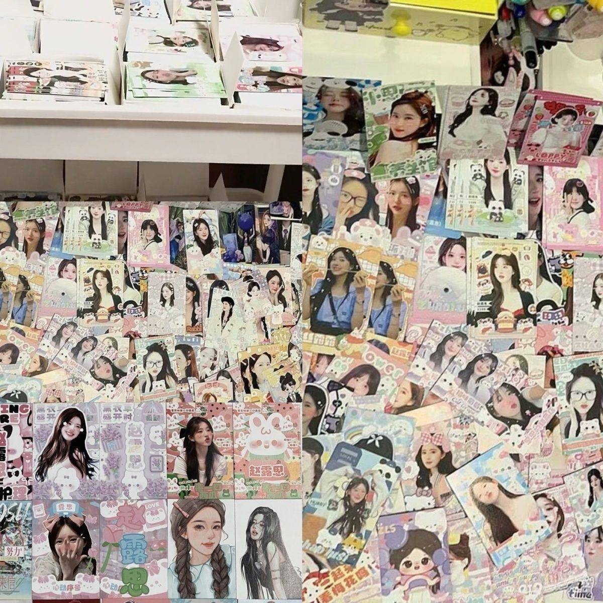 新赵露思饭制周边随心配高颜值小卡方卡书签明信片set应援物套装