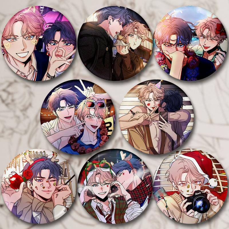 韩漫素描徽章崔逸景李周彬周边动漫吧唧胸针同人58mm谷子来图定制