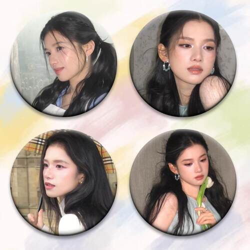 张婧仪马口铁谷子明星挂件周边58mm徽章收藏版勋章胸针胸章吧唧