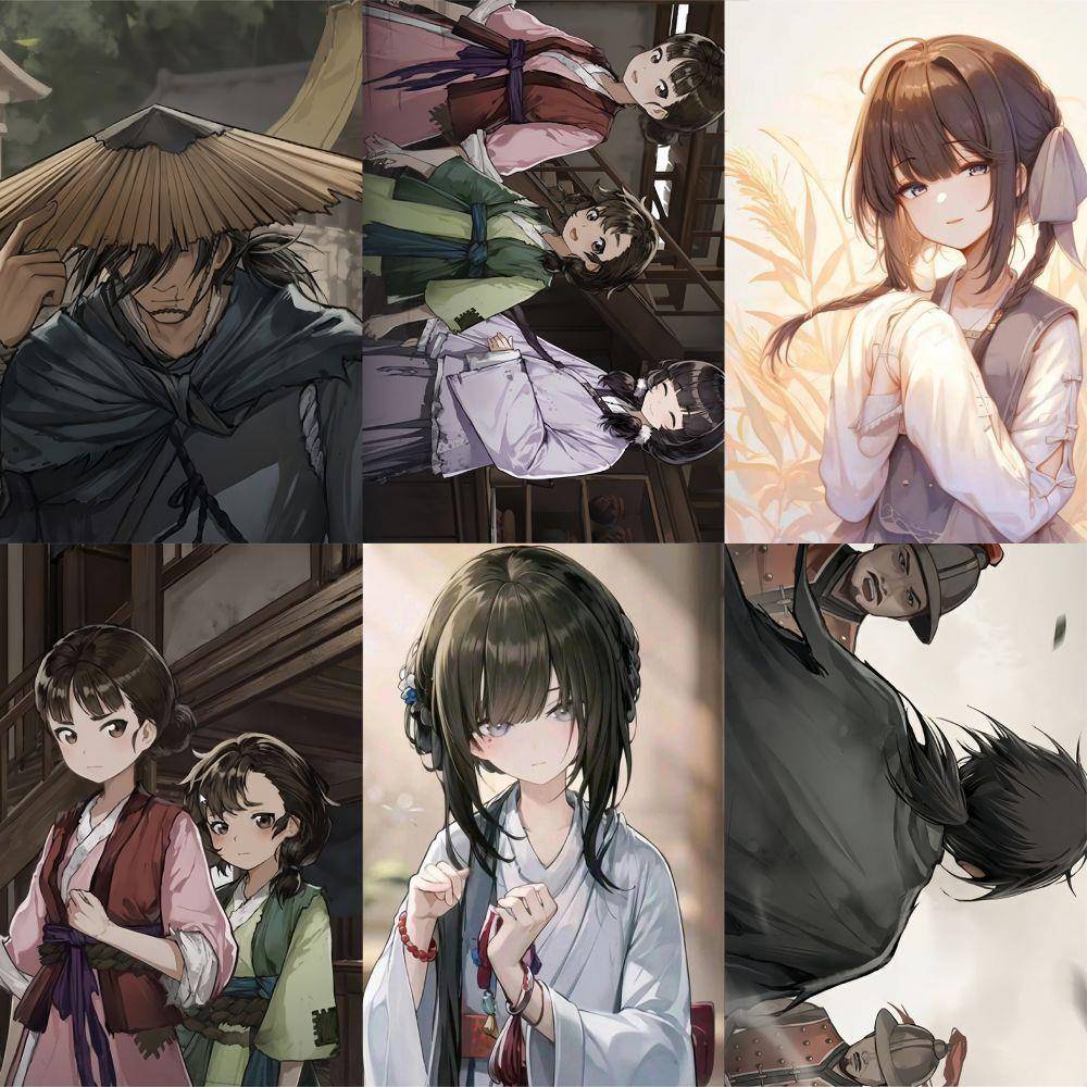 新款饿殍明末千里行贴纸动漫二次元ins高颜值爆款照片手帐装饰diy