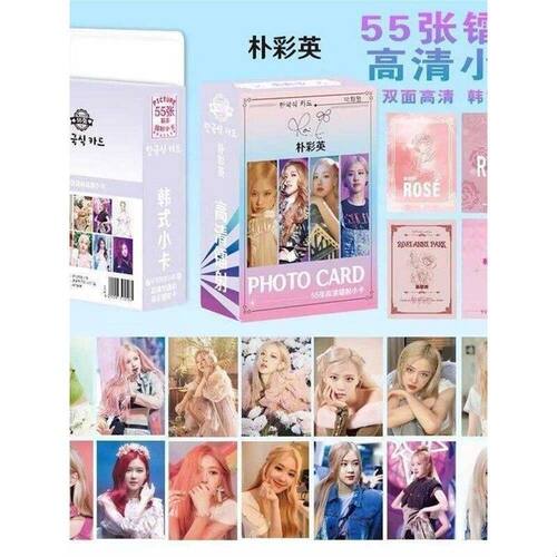 朴彩英rose自印小卡55张BLACKPINK周边不重复专辑镭射小卡LOMO卡