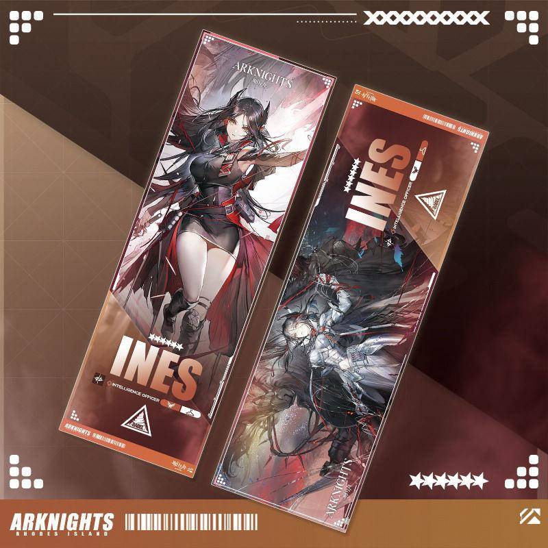 明日方舟五周年系列镭射票浊心斯卡蒂蓝毒伊内丝周边双面烫金书签