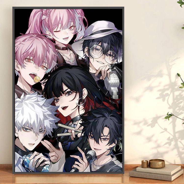 数字油画diy时光人程小时陆光乔苓动漫填色画手绘涂鸦装饰画