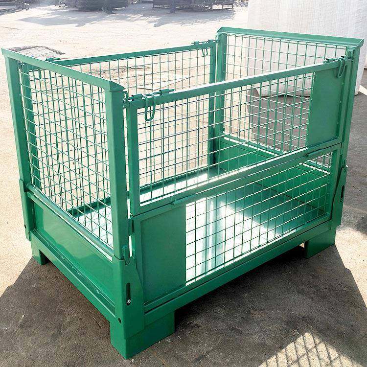 折叠欧式网格料箱仓储笼工厂供应一面开门可堆叠仓储物流周转笼,五金/工具,仓储笼,淘宝优惠券,粉丝福利购,淘宝优惠卷