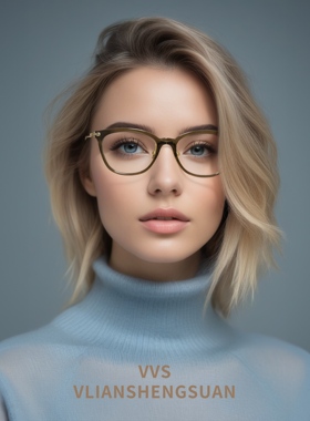 VVS眼镜框架时尚复古板材钛架防蓝光潮流黑色灰绿网红经典款M130