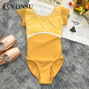 儿童芭蕾舞梵舒练功服舞蹈体服网纱舞蹈体操服儿童女连体服舞蹈服