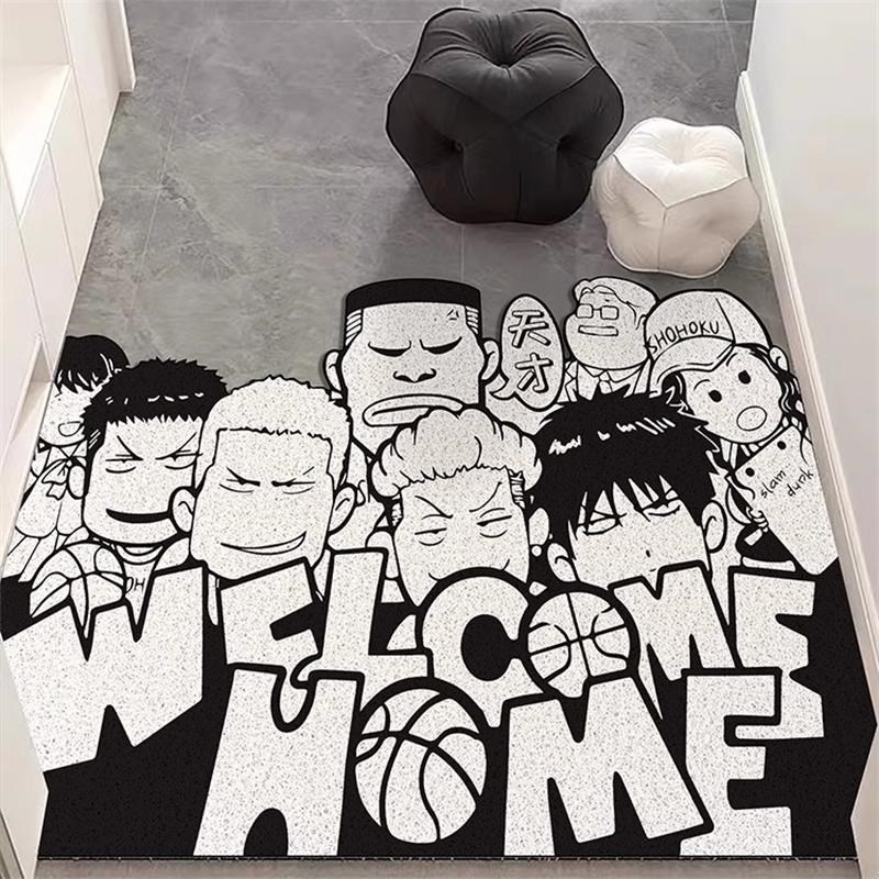 入户门垫丝圈地垫灌篮q高手家用玄关防滑除尘脚垫进门门口门外地