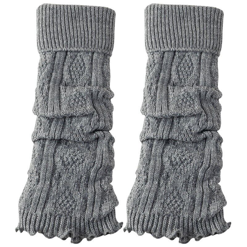 堆堆袜套女秋冬灰色中筒q高腰长袜日系JK辣妹风加厚保暖外穿小腿