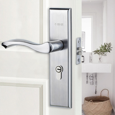 不锈钢单舌门g锁室内老式卧室房门锁家用房间木门锁通用型旧门换